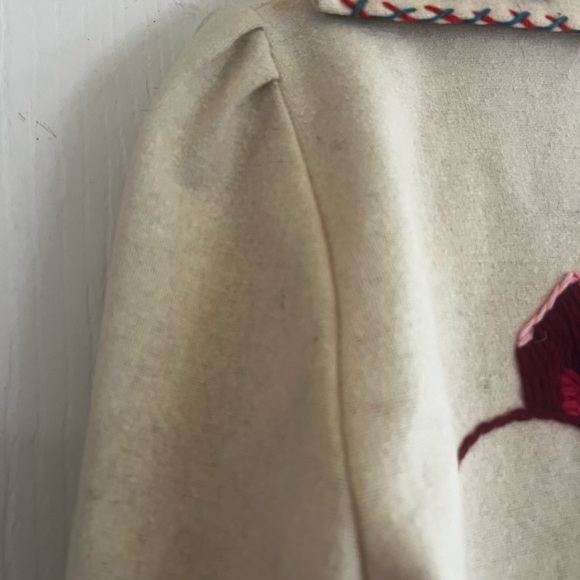 1940s Hand Embroidered Tourist Souvenir Festival Mexican Folk Wool Felt Jacket M - Picture 7 of 11